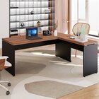 Escrivaninha Mesa Escritório Diretor Em L 170cm Espresso Móve