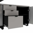 Escrivaninha Mesa Escritório Diretor Em L 2,00 Com Caixa De T