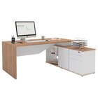 Escrivaninha Mesa Escritório Diretor Em L 3 Gavetas 1 Porta 1