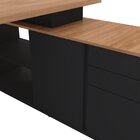 Escrivaninha Mesa Escritório Diretor Em L 3 Gavetas 1 Porta 1