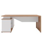 Escrivaninha Mesa Escritório Diretor Em L 3 Gavetas 1 Porta S