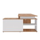 Escrivaninha Mesa Escritório Diretor Em L 3 Gavetas 1 Porta S