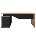 Escrivaninha Mesa Escritório Diretor Em L 3 Gavetas 1 Porta S