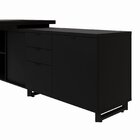 Escrivaninha Mesa Escritório Diretor Em L Com Armário Lateral