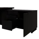 Escrivaninha Mesa Escritório Diretor Em L Com Armário Lateral