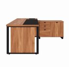 Escrivaninha Mesa Escritório Diretor Em L Com Armário Lateral