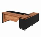 Escrivaninha Mesa Escritório Diretor Em L Com Armário Lateral