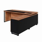 Escrivaninha Mesa Escritório Diretor Em L Com Armário Lateral