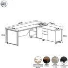 Escrivaninha Mesa Escritório Diretor Em L Com Armário Lateral