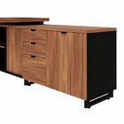 Escrivaninha Mesa Escritório Diretor Em L Com Caixa De Tomada