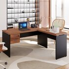 Escrivaninha Mesa Escritório Diretor Em L Com Gaveteiro Suspe