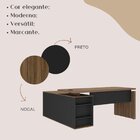 Escrivaninha Mesa Escritório Diretor Em L Com Porta De Correr