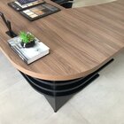 Escrivaninha Mesa Escritório Diretor Em L Em Tamburato 200cm