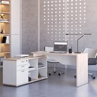 Escrivaninha Mesa Escritório Diretor Em L Rolig 3 Gavetas 163