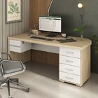 Escrivaninha Mesa Escritório Diretor Em Tamburato Com 180cm C