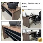 Escrivaninha Mesa Escritório Diretor Em Tamburato Com 2 Gavet