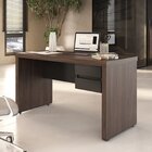 Escrivaninha Mesa Escritório Diretor Em Tamburato Com 2 Gavet