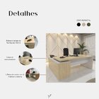 Escrivaninha Mesa Escritório Diretor Em Tamburato Com 2 Gavet