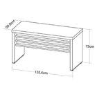 Escrivaninha Mesa Escritório Diretor Em Tamburato Com Gavetei