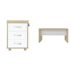 Escrivaninha Mesa Escritório Diretor Em Tamburato Com Gavetei