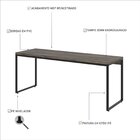 Escrivaninha Mesa Escritório Diretor Estilo Dynamica 60cm Ind