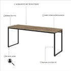 Escrivaninha Mesa Escritório Diretor Estilo Dynamica 60cm Ind