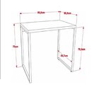Escrivaninha Mesa Escritório Diretor Estilo Industrial Preto/