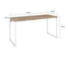 Escrivaninha Mesa Escritório Diretor Estilo Kuadra 150cm Indu