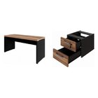 Escrivaninha Mesa Escritório Diretor Retangular Com Gaveteiro