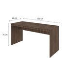 Escrivaninha Mesa Escritório Diretor Turim 150cm Espresso Móv