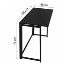 Escrivaninha Mesa Escritório Dobrável 80cmx45cm Link Tb Preto