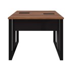 Escrivaninha Mesa Escritório Dupla Pé Quadrado 90cm Industria