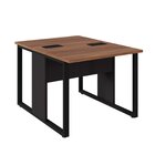 Escrivaninha Mesa Escritório Dupla Pé Quadrado 90cm Industria