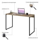 Escrivaninha Mesa Escritório Dynamica 120cm Carvalho Carvalho