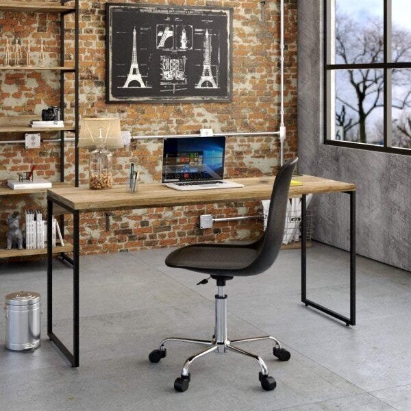 Escrivaninha Mesa Escritório Dynamica 150cm Carvalho Carvalho