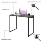 Escrivaninha Mesa Escritório Dynamica 90cm Carvalho Dark Carv