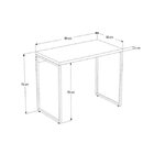 Escrivaninha Mesa Escritório Dynamica 90cm Carvalho Dark Carv