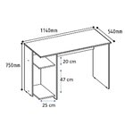 Escrivaninha Mesa Escritório E Gamer Com Suporte Para Cpu 114