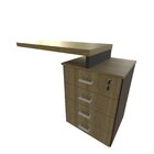 Escrivaninha Mesa Escritório E Home Office Com 4 Gavetas 112c