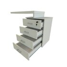 Escrivaninha Mesa Escritório E Home Office Com 4 Gavetas Bran