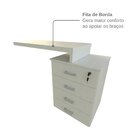 Escrivaninha Mesa Escritório E Home Office Com 4 Gavetas Bran