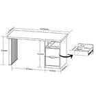 Escrivaninha Mesa Escritório Elegante Com Pés Ripado 2 Gaveta