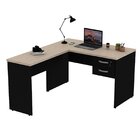 Escrivaninha Mesa Escritório Em L 120x150cm Com Gaveta Tampo