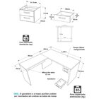Escrivaninha Mesa Escritório Em L 120x150cm Com Gaveta Tampo