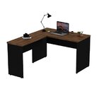 Escrivaninha Mesa Escritório Em L 120x150cm Tampo 30mm Nogal