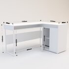 Escrivaninha Mesa Escritório Em L 133,5x101,6cm 2 Portas Chic