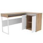 Escrivaninha Mesa Escritório Em L 133,5x101,6cm 2 Portas Chic