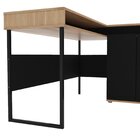 Escrivaninha Mesa Escritório Em L 133,5x101,6cm 2 Portas Chic