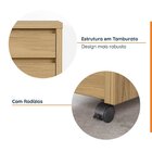 Escrivaninha Mesa Escritório Em L 135cm Com Gaveteiro Com Rod