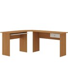 Escrivaninha Mesa Escritório Em L 1 Gaveta Max Cinamomo/areia